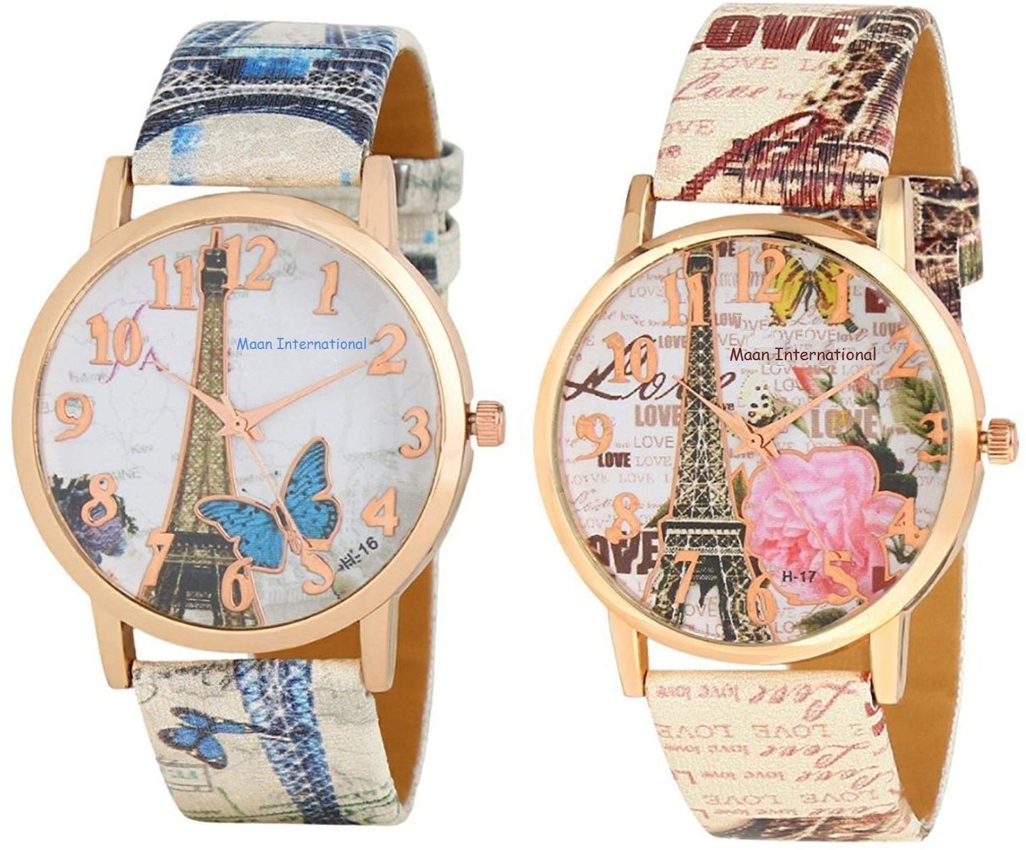 TONSY Analogue Womens & Girls Ladies Combo Watch (Multicolour Dial Multicolour Strap) (Pack of 2) (B07GMRT54V) Amazon Price History, Amazon Price Tracker