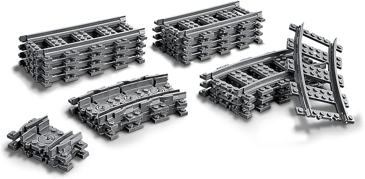 LEGO City Rails Creative Toy Making Set Compatible with City Sets for Children Ages 60205-5 and Over (20 Pieces)