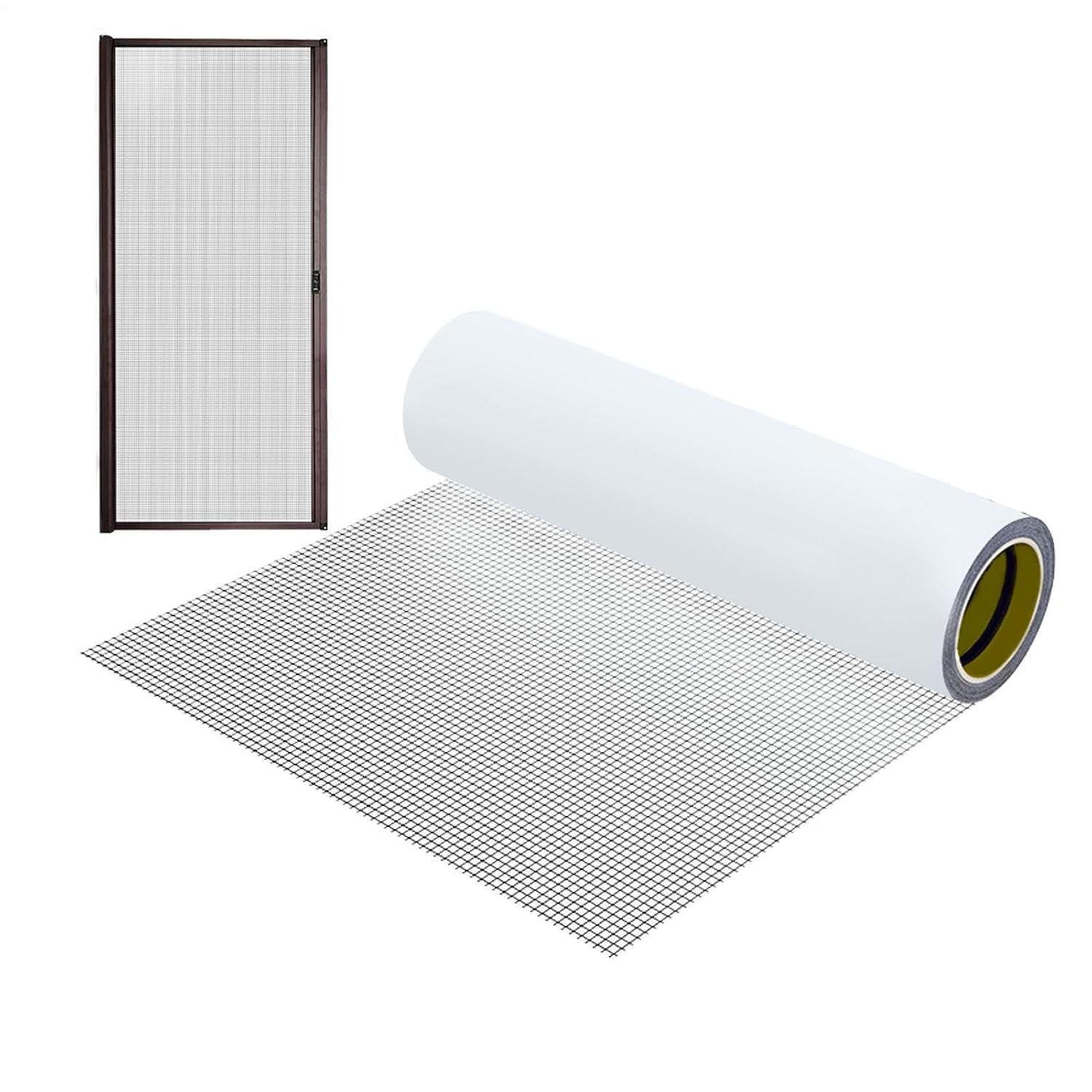 Mesh Screen Repair Roll DIY Mesh Crack Mending Patches | Adhesive Window Screen Tape Roll for Home Apartment Farmhouse Dorm Room Patio Balcony Bathroom