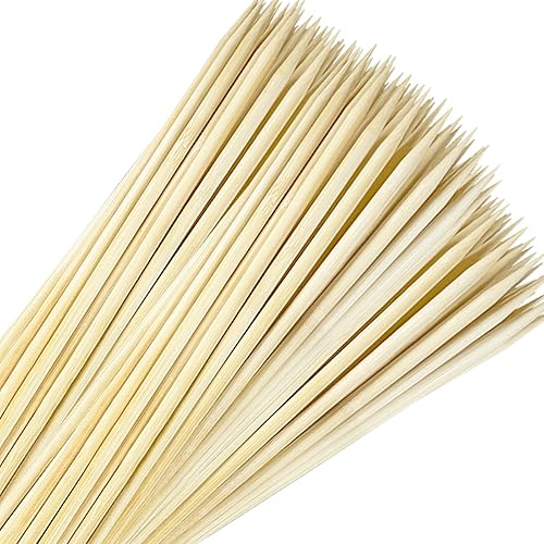 Miniatura 12 de Palitos de bambú extralargos de 36 pulgadas (150 unidades), palos de asar malvaviscos para hogueras, pinchos de madera resistentes de 0.197 pulgadas
