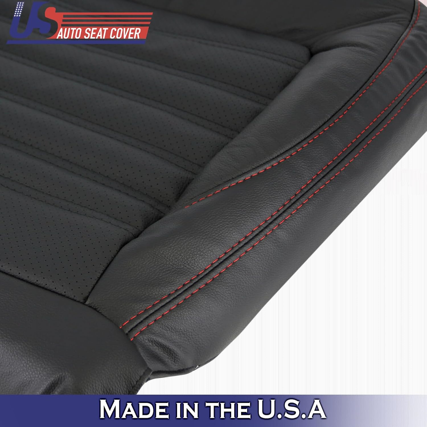 fits 2011 to 2018 Volkswagen Jetta GLI Passenger Bottom Leather Seat Cover Black