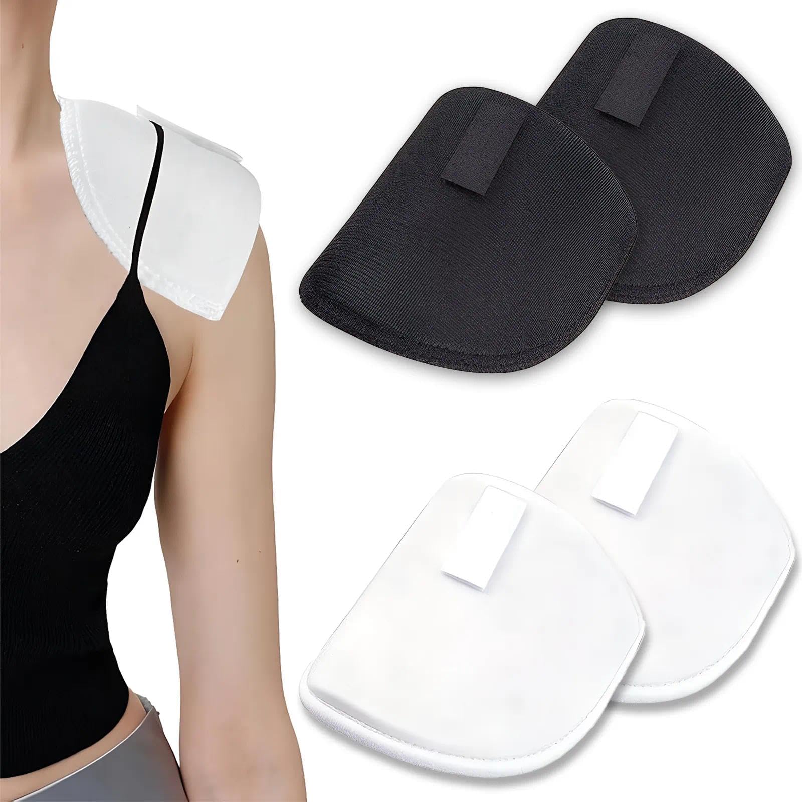 2 Pairs Shoulder Pads with Thickness 1.5cm Set, Foam Shoulder Pads Enhancer Sewing Supplies Soft Breathable for Women Clothing Men Sloping Low Shoulder