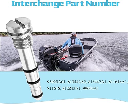 Miniatura 3 de Válvula de liberación manual de inclinación de ajuste de potencia inoxidable para motores fueraborda de 2 y 4 tiempos con inclinación integral y