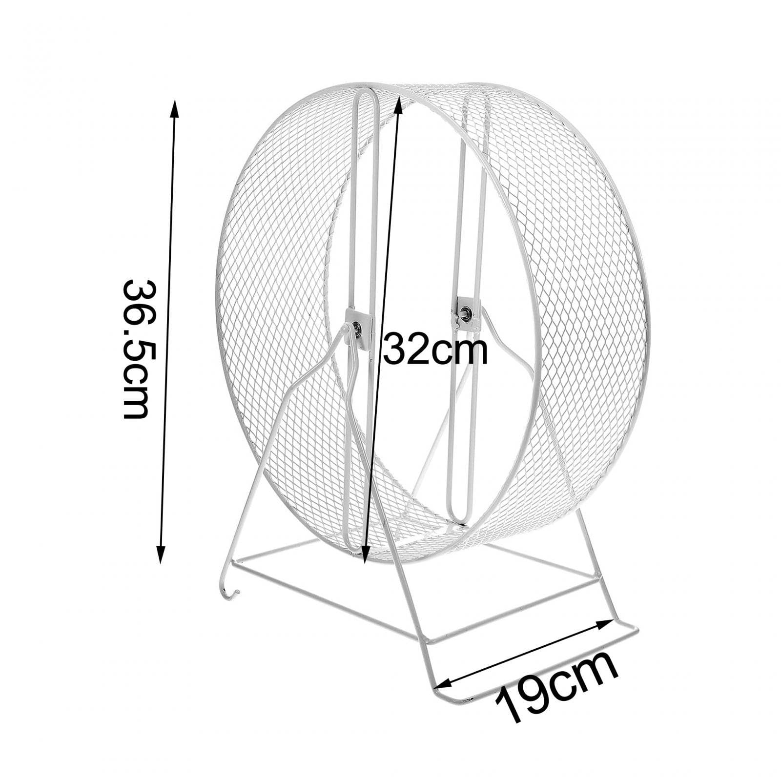 Ruota per Esercizi, Ruota per Criceti, Ruota da Jogging, Ruota per Piccoli Animali, Rete, Materiale in Ferro Silenzioso, Adatta per Agilità, Diametro 32 cm