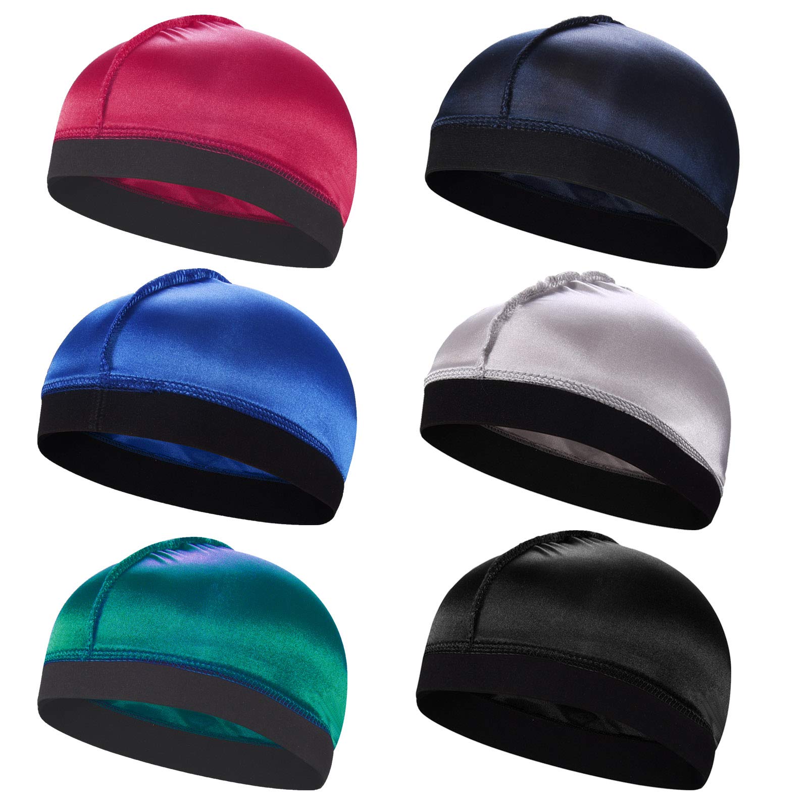 vidsel Silky Durags for Men Waves,Satin Doo Rag Extra Long Tails, Good Compression Wave Caps