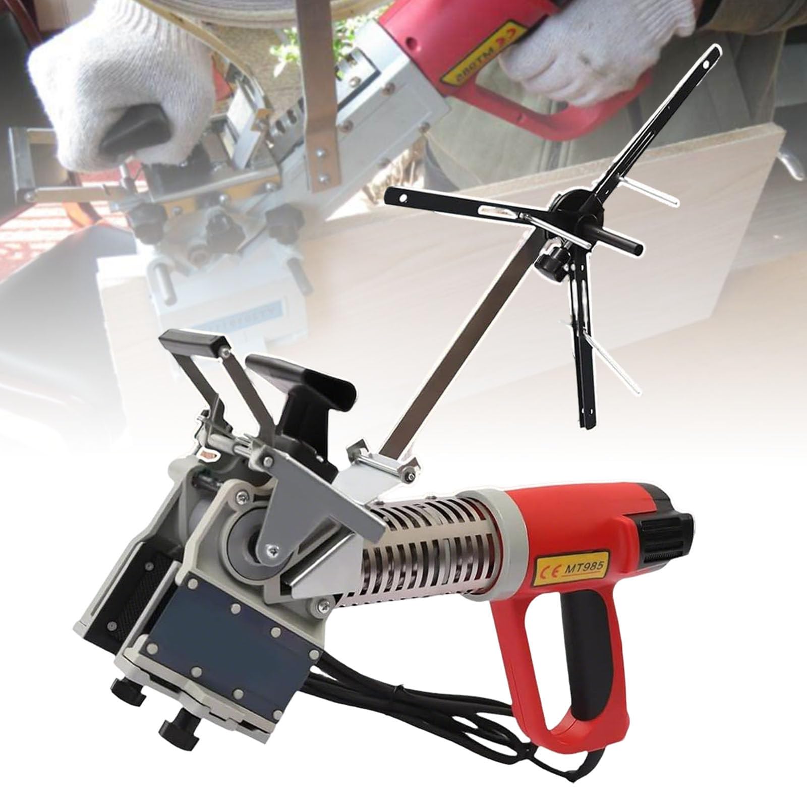 Ymnogjie 2000W Woodworking Portable Edge Bander Banding Machine,Edge Bander Curve Straight Edge Banding Machine,for Edge Sealing of Wood Veneer,Plastic