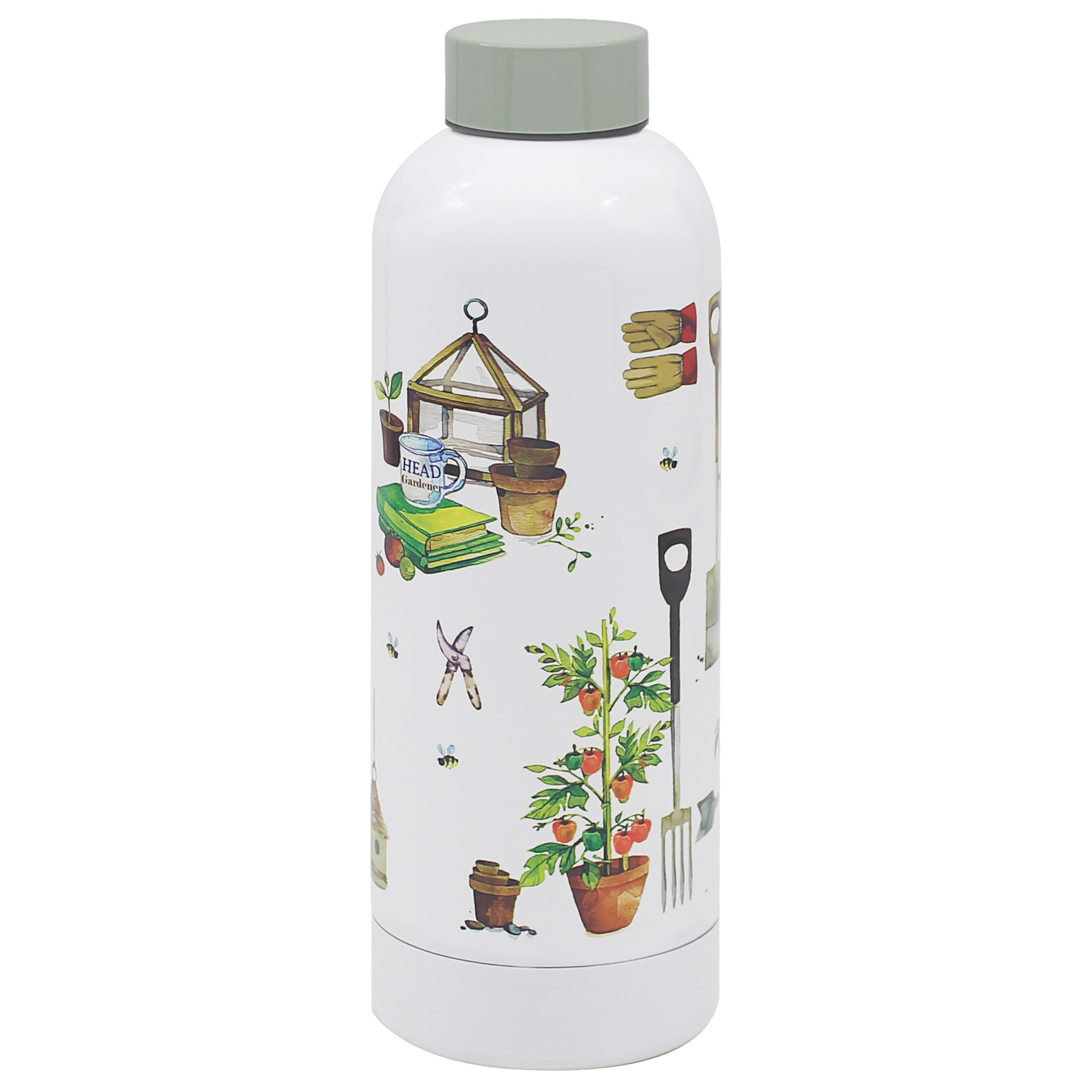 The Leonardo Collection Green Fingers Drinks Bottle For Hot and Cold Drinks | Reusable Leakproof Water Bottles For Travel & Home | BPA Free & Dishwasher Safe Drinking Bottle