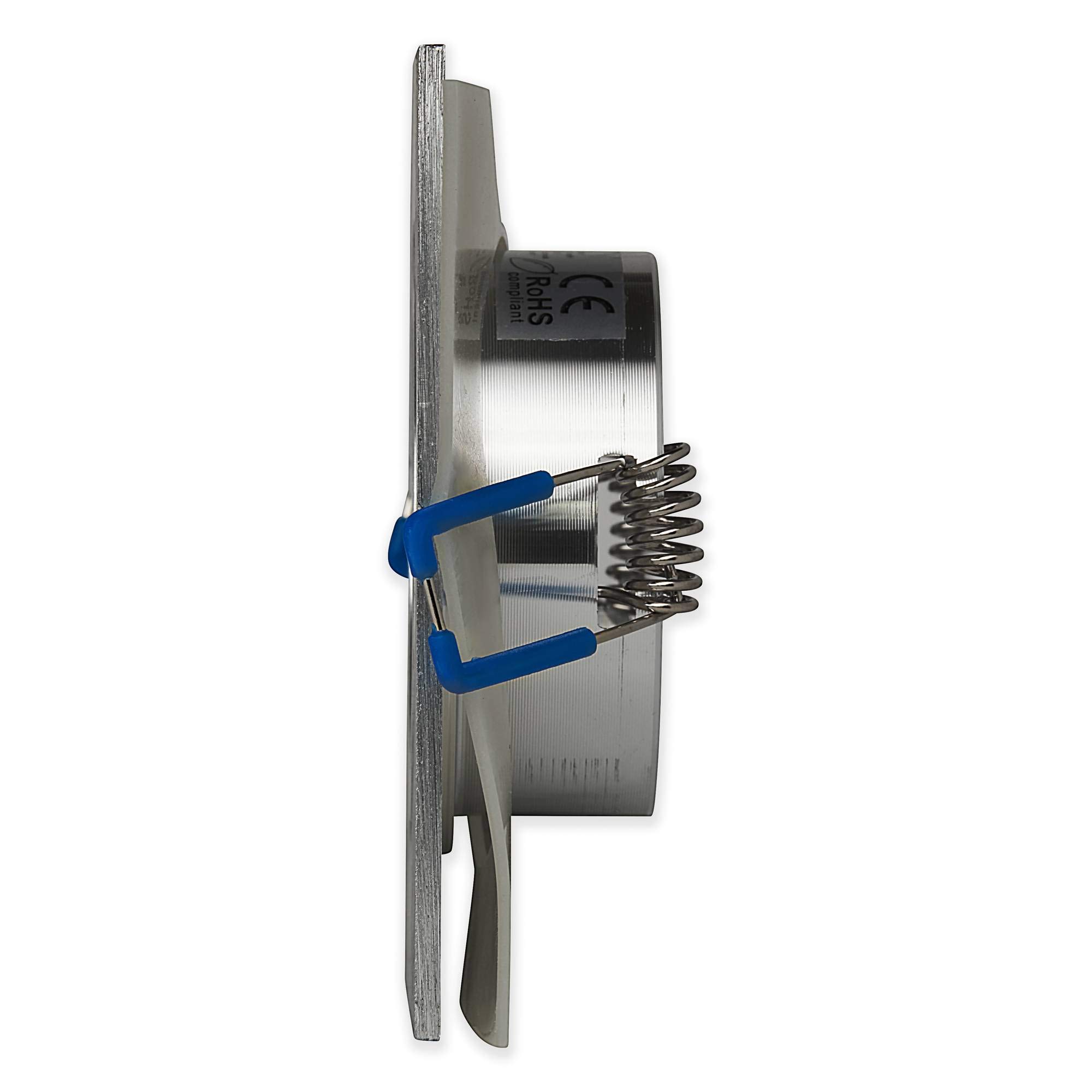 Set di 6 faretti LED da incasso, IP44, argento con taglio fine, 9 Watt, luce bianca calda, 230 V, GU10, faretto da incasso per bagno, doccia, da soffitto, con foro di 60 mm