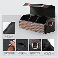 Vista 4 de Car Organizers and Storage - Trunk Organizer for Suv Car,Car Trunk Leather Storage Box,Extra Large,Magnetic Lid,Collapsible and Adjustable