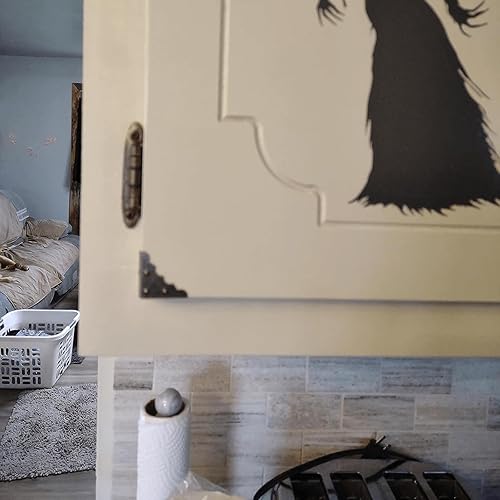 Miniatura 9 de Joyero de latón antiguo, protector de esquina para el pecho, 16 unidades, cubierta de borde de protección de 1.26 x 1.26 x 0.43 pulgadas