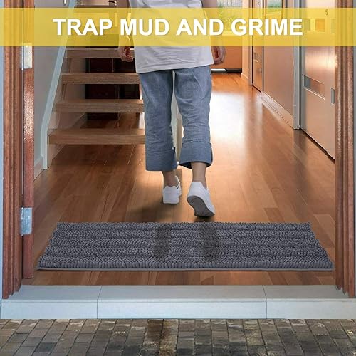 Vista 116 de NICETOWN Tapetes de baño antideslizantes (verde cáscara, 20 x 32 + 17 x 24 pulgadas)