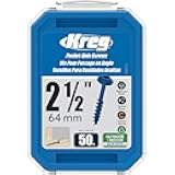 Kreg Blue-Kote Pocket-Hole Screws - SML-C250B-50 - Weather Resistant Pocket Screws - 2-1/2 Inch - Coarse Thread - Maxi-Loc Head - Outdoor - 50 Count