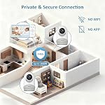 Blemil 5" Diviser l'écran Baby Monitor avec 2 Caméras, moniteur vidéo pour bébé Non WiFi, Numéro APP, 4000mAh Batterie, Caméra à distance Pan/Tilt/Zoom 2-Way Parle, vision nocturne, 1000ft Plage, température