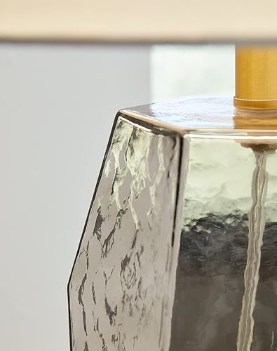 Miniatura 7 de Signature Design by Ashley Taylow - Lámpara de mesa contemporánea de cristal de 23.5 pulgadas, color marrón claro