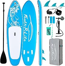 FEATH-R-LITE Inflatable SUP Adult 150 kg Inflatable Paddle Board Stand Up Inflatable Paddle Board Surfboard Paddle Board with Complete Accessories for SUP Board