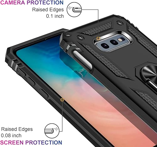 Miniatura 2 de IKAZZ Funda para Galaxy S10e con protector de pantalla, grado militar, a prueba de golpes, resistente, pasa prueba de caída de 16 pies con soporte