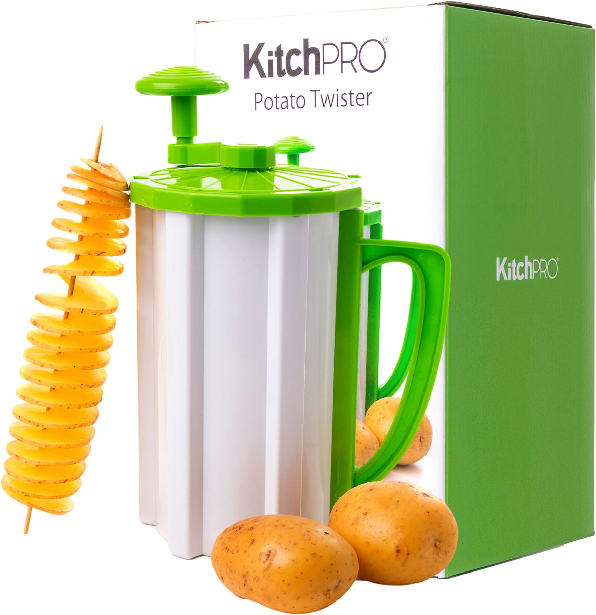 Potato Spiral Cutter | Easy to Use for Twister Potato Chips | Baked or Fried Tornado Potatoes, Perfect for Appetizers, Snacks, Parties, Picnics Potato Chipper