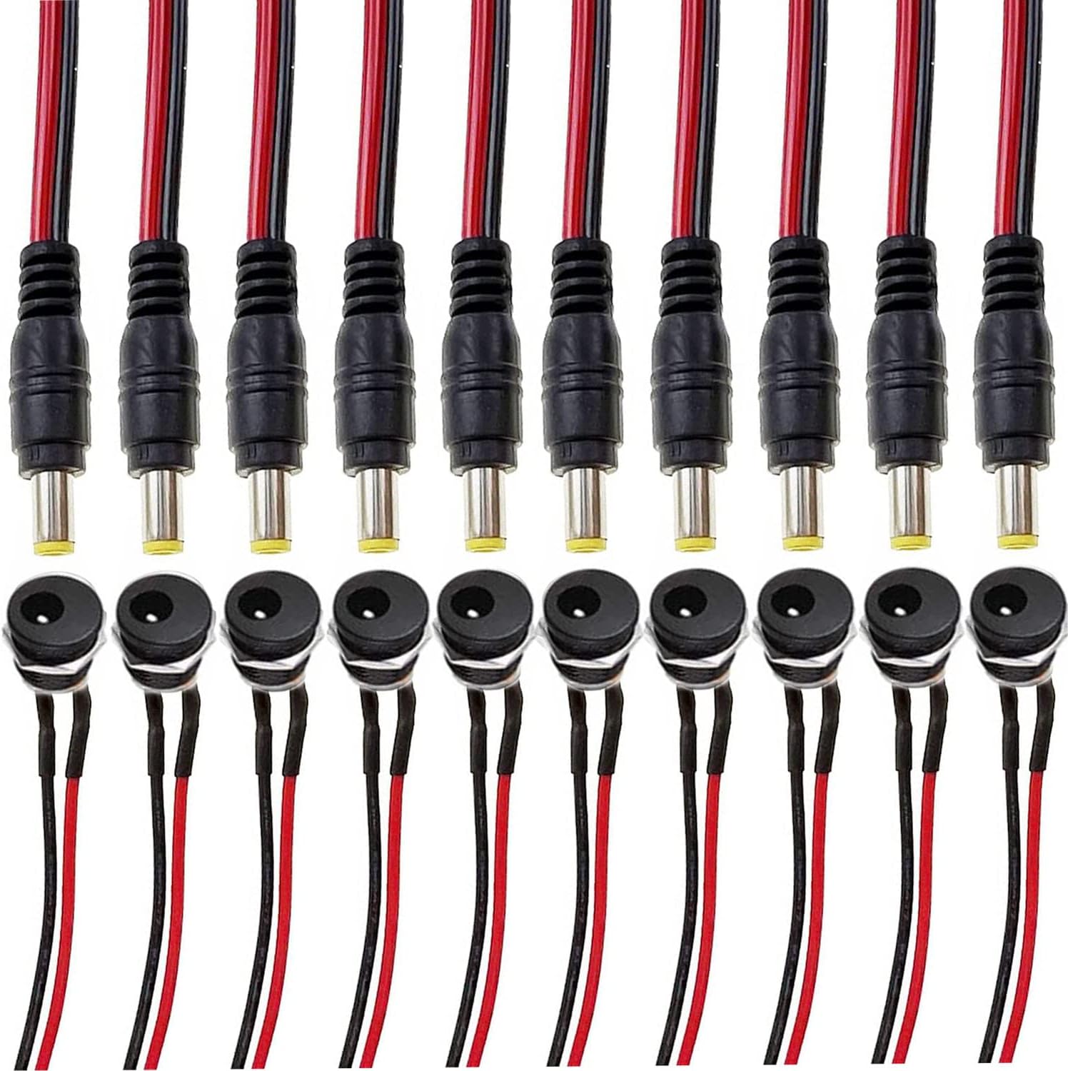 RUNCCI-YUN Kit Connettori LED 6 Pin 12 Mm E Prolunga 5 Metri - Senza Saldatura, Per Strisce LED 5/12/24V, Impermeabili/Non