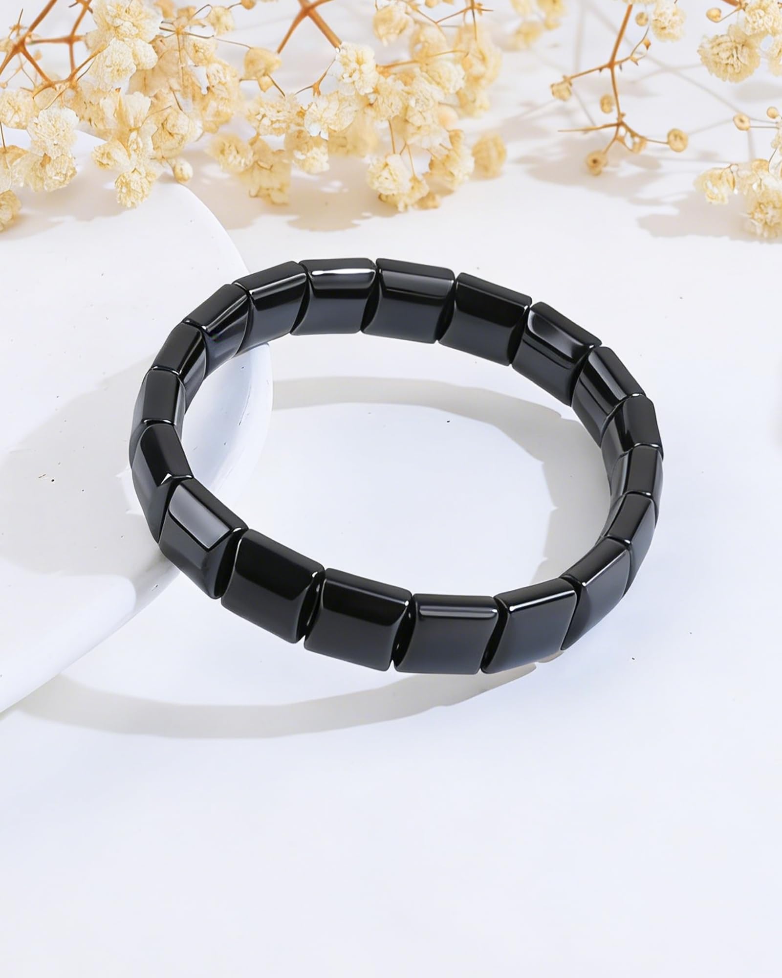 VGWON Bracciale Uomo, Regalo Uomo, 10mm Nero Blu Ematite Bracciale Di Perle Di Pietra Naturale Occhio Di Tigre Braccialetti, Regalo San Valentino Per Lui, Idee Regali Uomili Compleanno E Anniversario