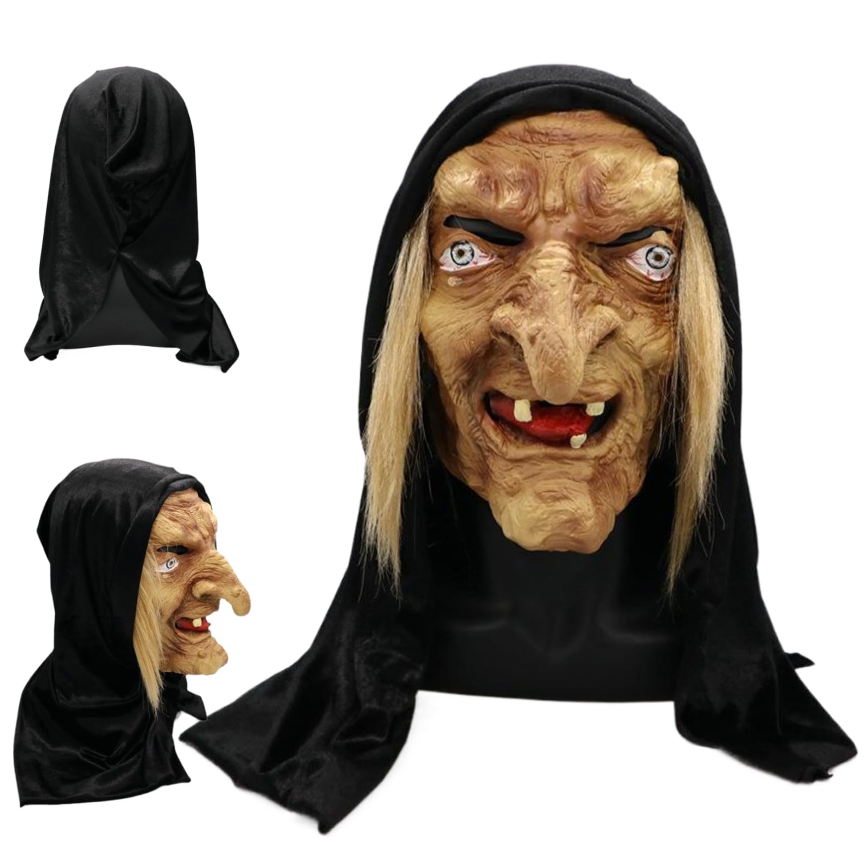 Striegro Witch Latex, Scary Halloween for Adults..