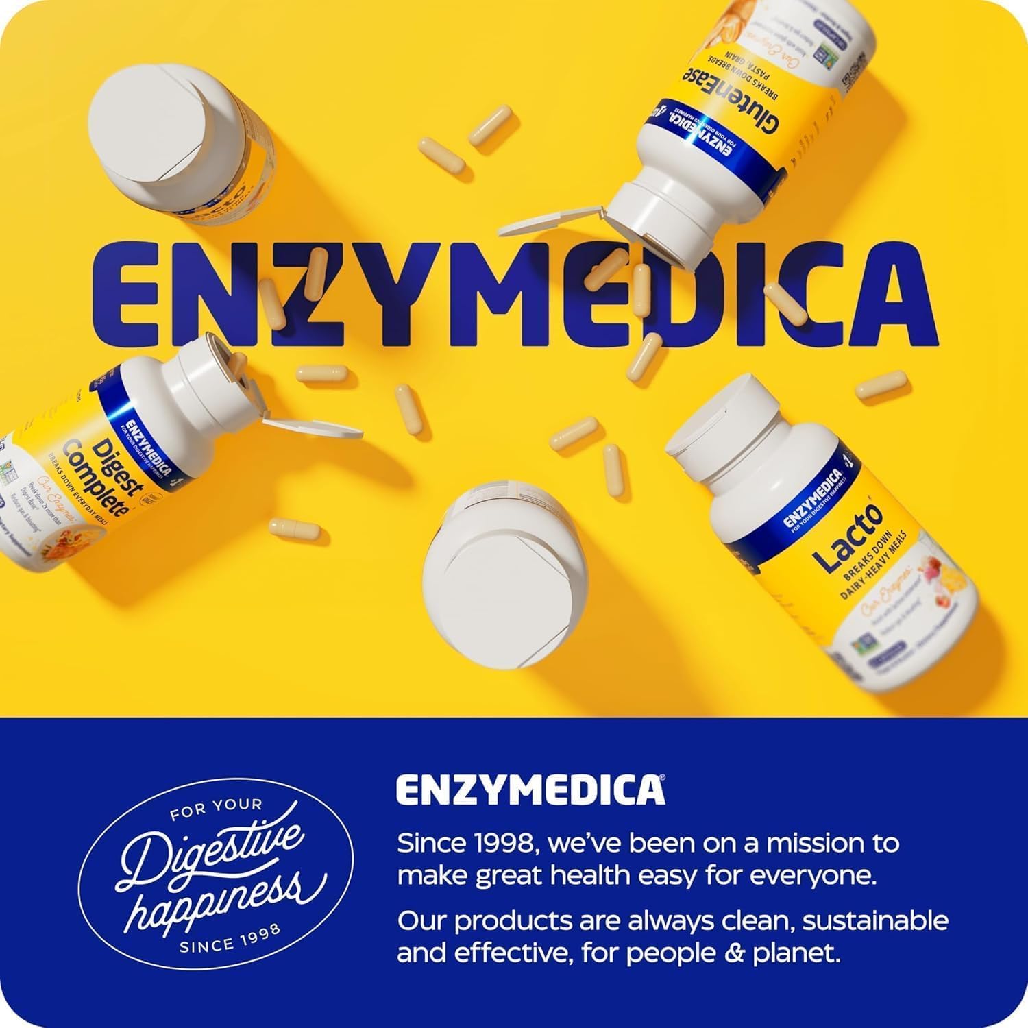 Enzymedica, Acid Soothe, Support for Occasional Heartburn, 3-in-1 Formula with Enzymes & Soothing Herbs, 90 Count
