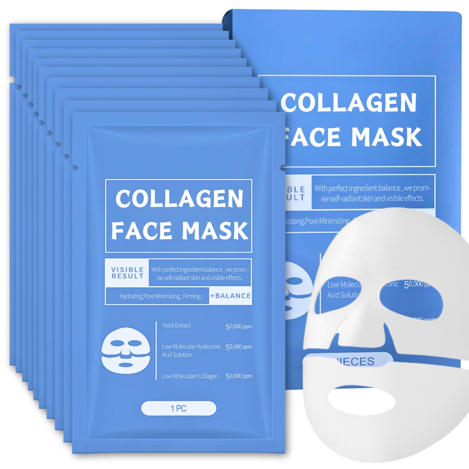 TrendyfaveCollagen Face Mask Overnight, Collagen Mask Overnight, Collagen Overnight Mask, Glow Face Mask, Face Masks Beauty, Collagen Deep Hydrating Overnight Mask For Face Care (4PCS)