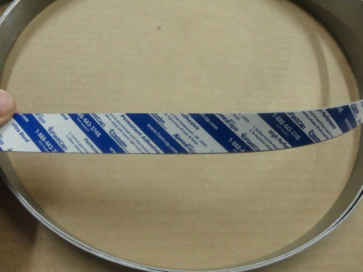 Aluminum Brushed 1MM PVC edgebanding 15/16" x 120" with PSA Peel Stick Adhesive