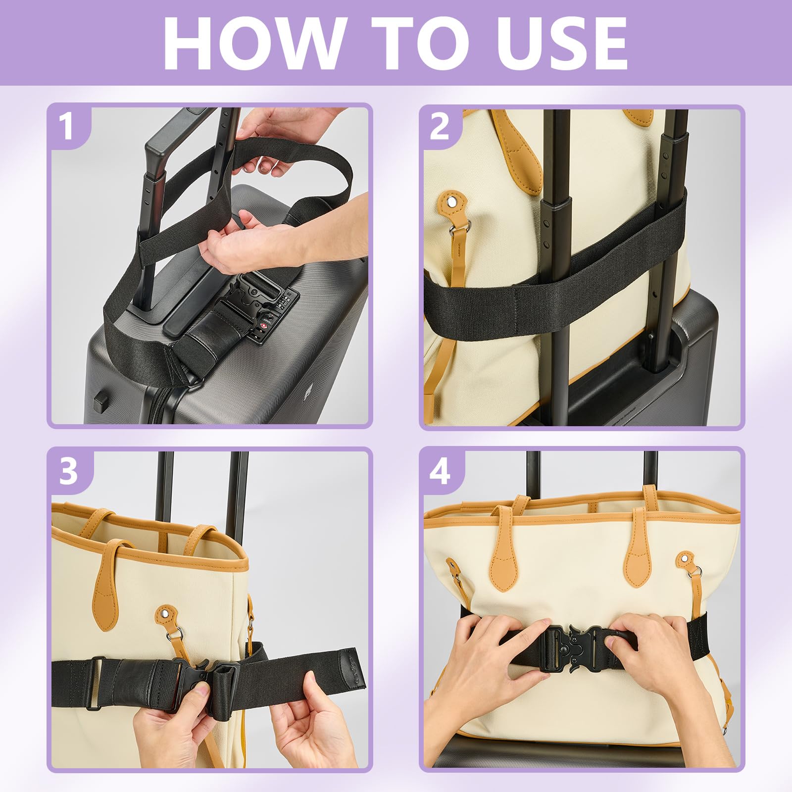 Sangle de bagage réglable, ceinture de valise sécurisée