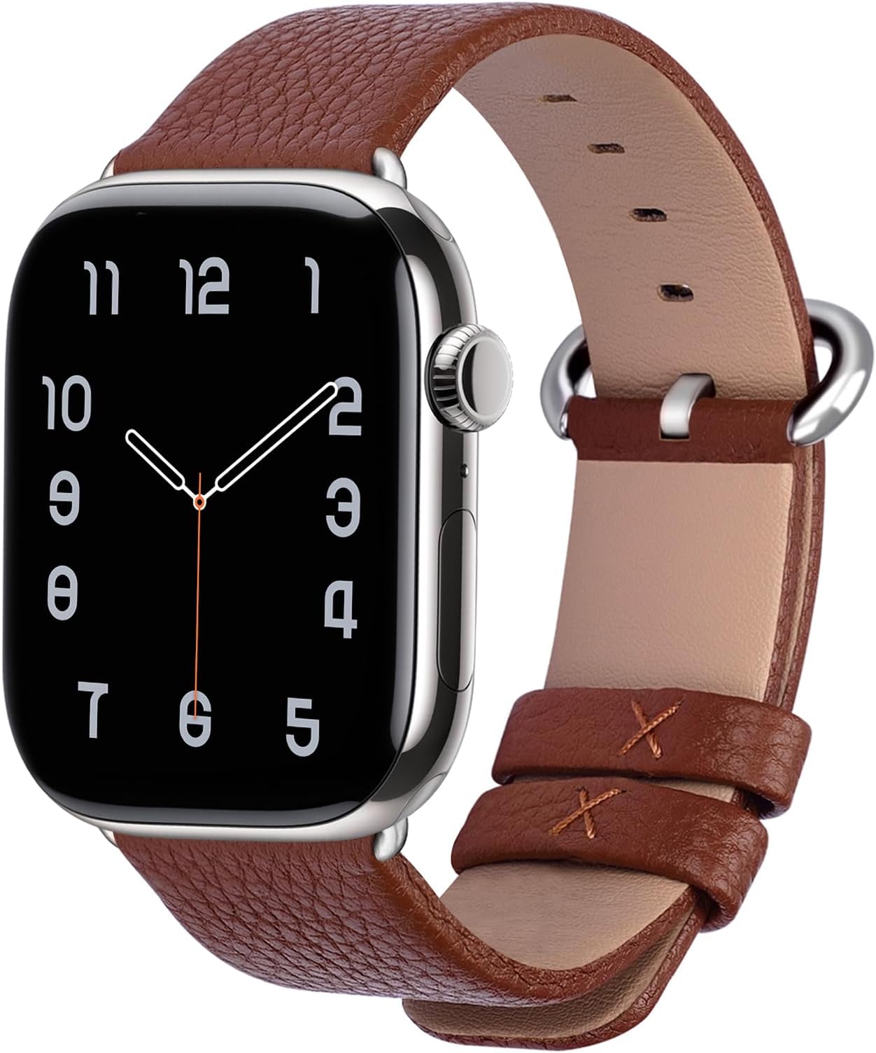 Fullmosa Compatible with Apple Watch Strap 49/45/44/42/41/40/38 mm Series Ultra/SE/SE 2/8/7/6/5/4/3/2/1, Leather Replacement Strap for iWatch Original Band