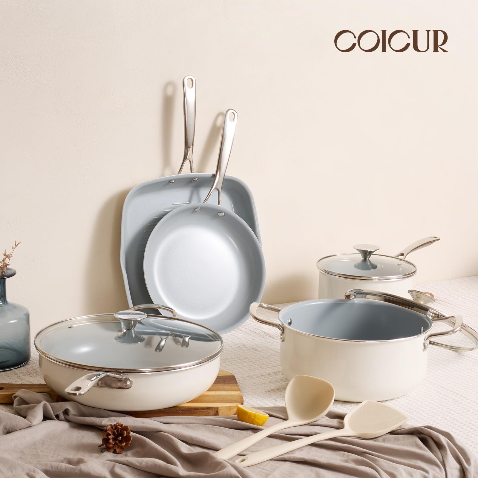 Coicur 16 Piece Non-Stick Cookware Set -4 Coicur 16 Piece Non-Stick Cookware Set -4