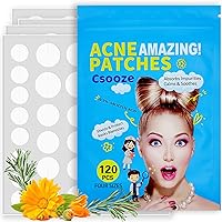 Vista 1 de Parches para el acné (120 parches), parche hidrocoloide para el acné con ácido salicílico, parches de espinillas para cara, parche invisible