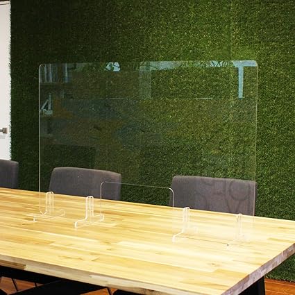 Amazon 飛沫防止アクリルパーテーション Lサイズ W0 H580mm 窓あり 窓サイズ W300 H150mm 机 コロナ対策 感染予防 衝立 仕切り板 窓あり パーティション 衝立 文房具 オフィス用品