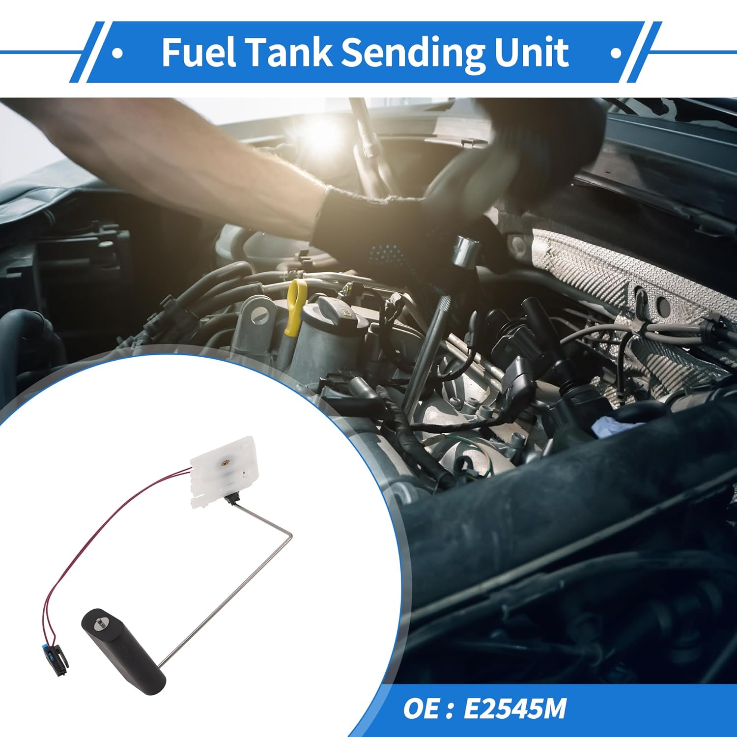 Fuel Tank Sending Unit Compatible for Ford F-150 V6-3.7L 2011-2014 No.E2545M – Corrosion-Resistant Housing & Sealed Connectors