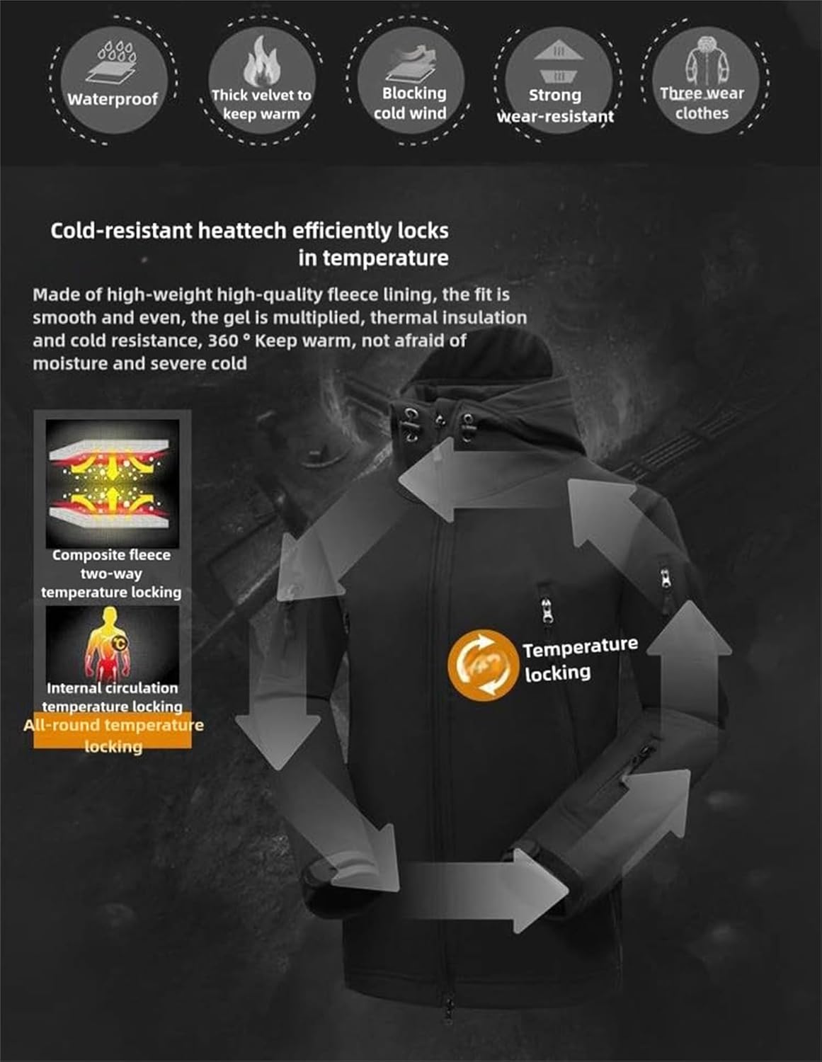 Men's Two-piece Tactical Suit Tactical Jacket and Pants Set Camouflage Clothing Hunting Uniform PaintballMultiple Pockets