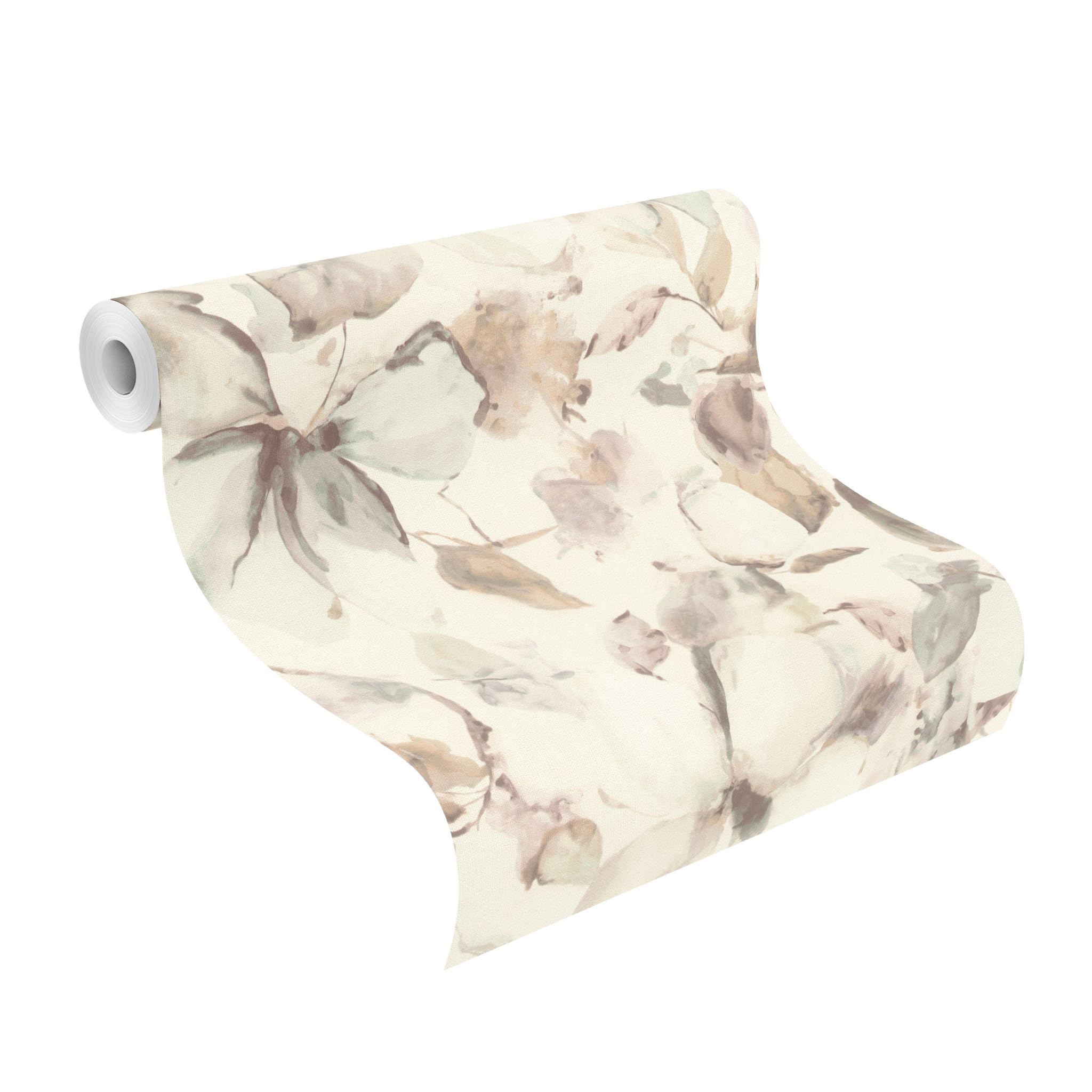 Rasch Florentine IV Papier peint intissé Motif magnolias Blanc Crème Vert Rose Pour une ambiance romantique Robuste et lavable 10,05 m x 0,53 m