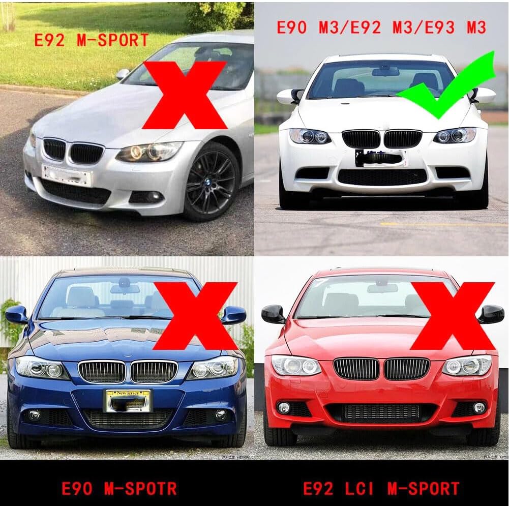 Real Carbon Fiber Front Bumper Splitter Fits for BMW 3 Series E90 E92 E93 M3 2Door 4Door 2008-2014 Upper Spoiler Winglets Vents Cover Cupwings Flaps Factory Outlet