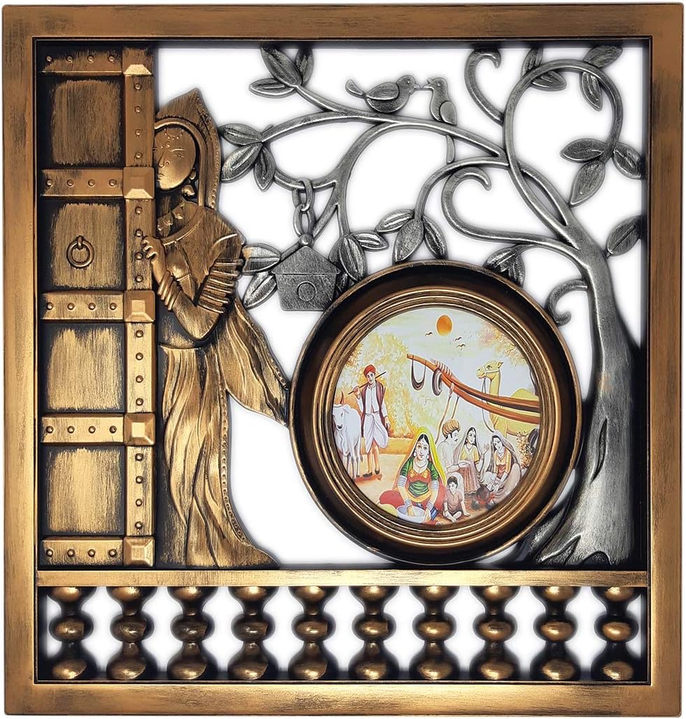 Chirag Enterprise Plastic Decorative Crafted Wall Decor (Brown)