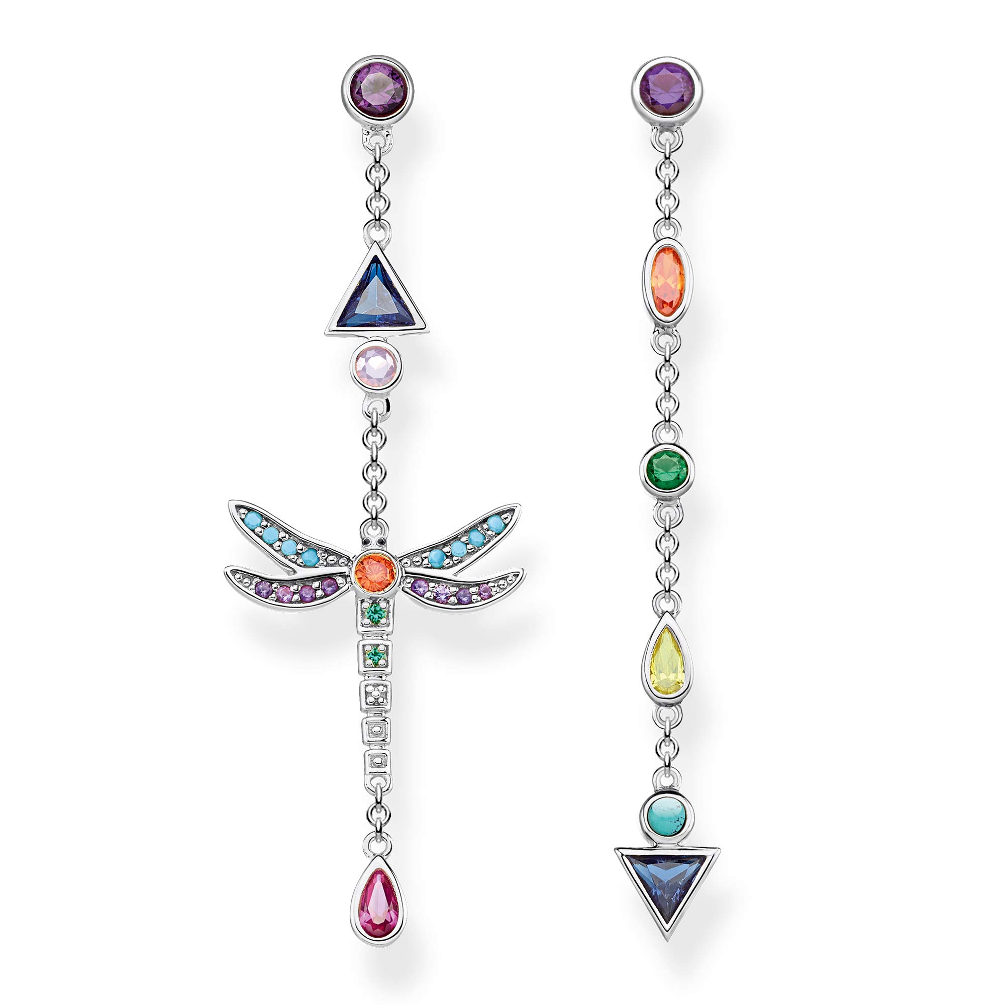 Thomas Sabo Women Earrings Dragonfly 925 Sterling Silver H2033-313-7
