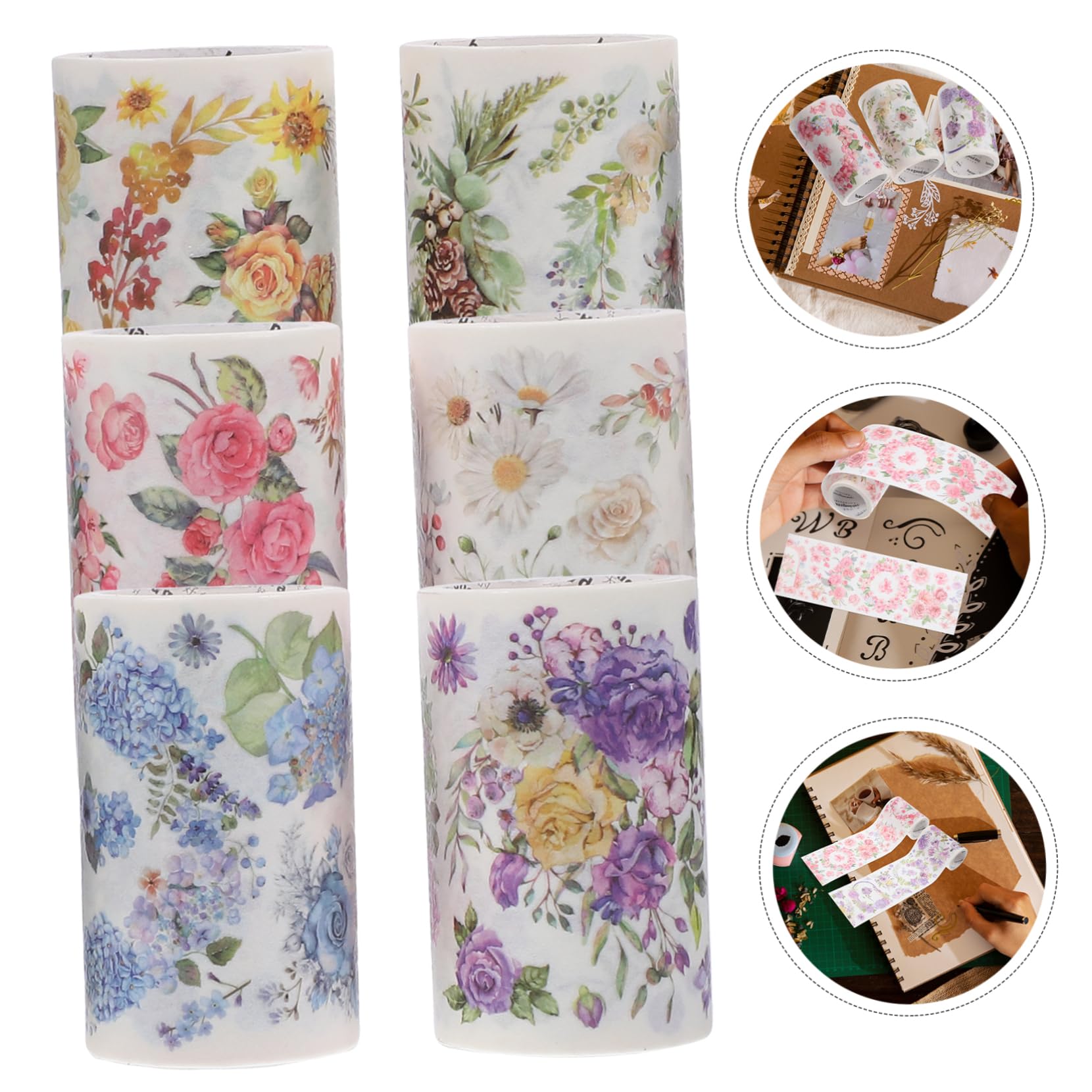 OSALADI 5 Sätze Washi Tape Dekoratives Klebeband Für Scrapbooking Und Bastelarbeiten Vielfältige Designs Pro Für Projekte Und 6 Rollen * 5