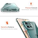 Lustree Back Cover Transparent Case Compatible with Motorola Edge 50 | Clear + TPU Case with 4 Corner Air Cushion Protection & Camera Protection | Slim& Stylus Cover gallery image