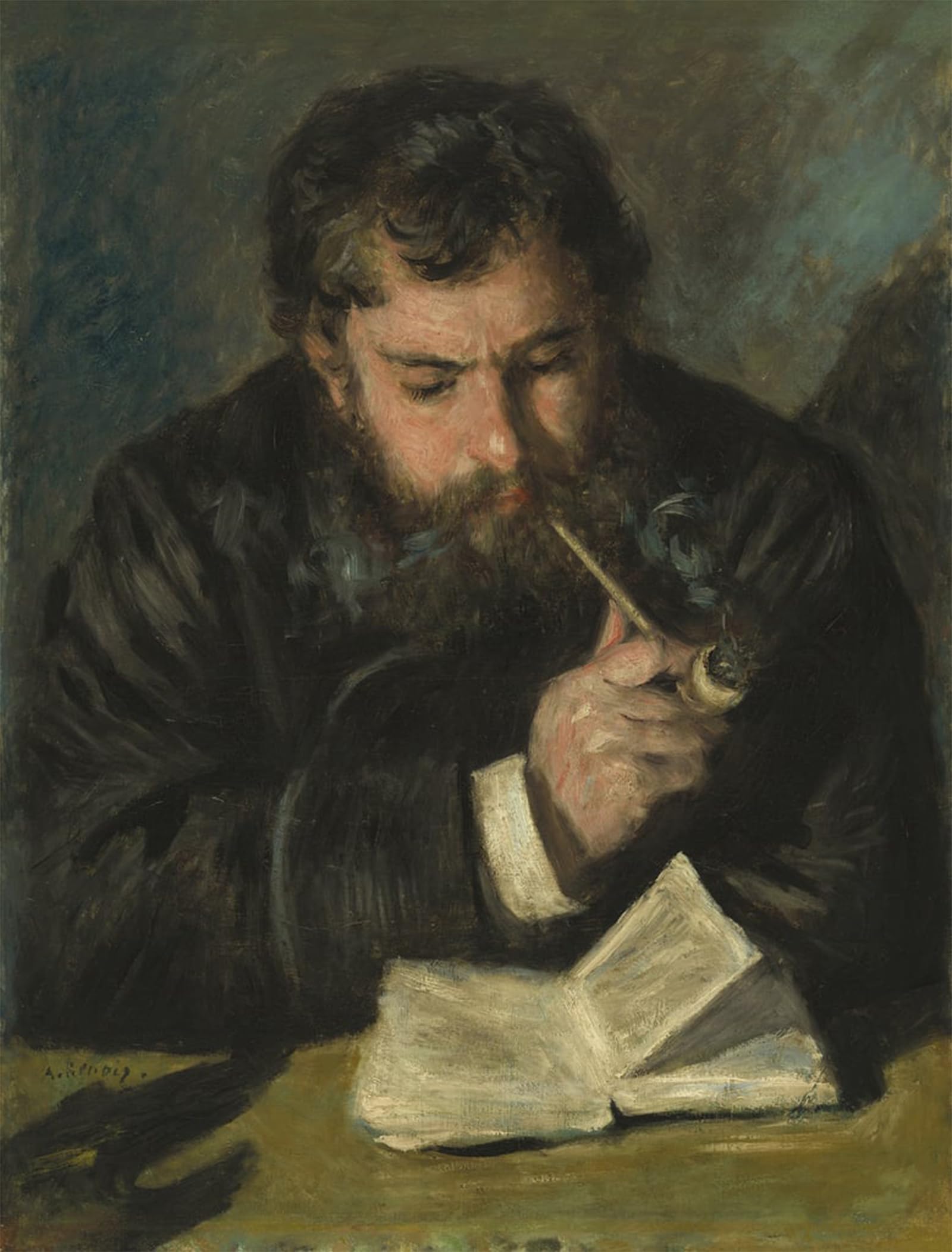 POSTERIIk Vintage Classic Picture Landscape Artwork Claude Monet by Pierre Auguste Renoir Portrait Canvas Painting for Office Home Decor 60x90cm