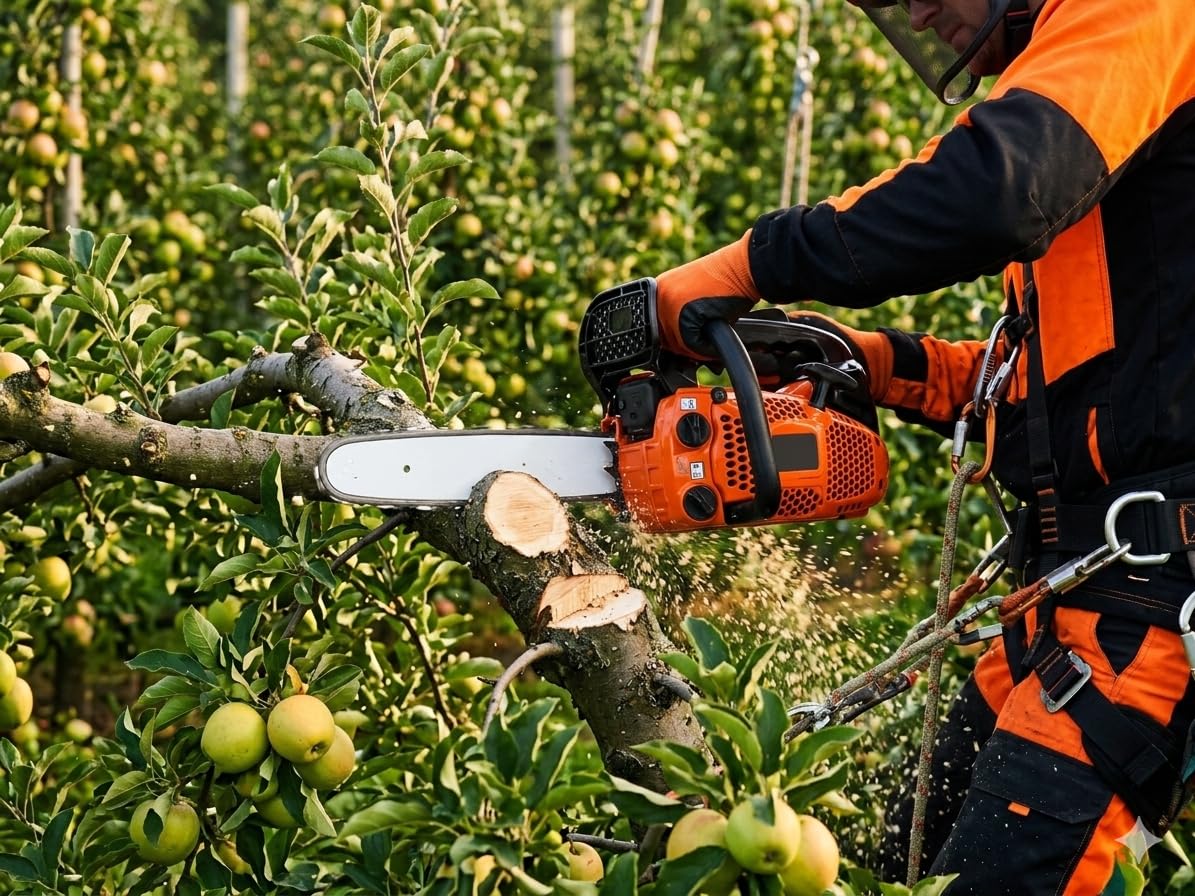 Motosega da Potatura a Scoppio 25.4cc - Lama 25cm (10 Pollici) Professionale, Motore 2 Tempi Leggero (3.6kg), Sistema Avviamento Facilitato e Catena Alta Qualità, Kit Montaggio Incluso