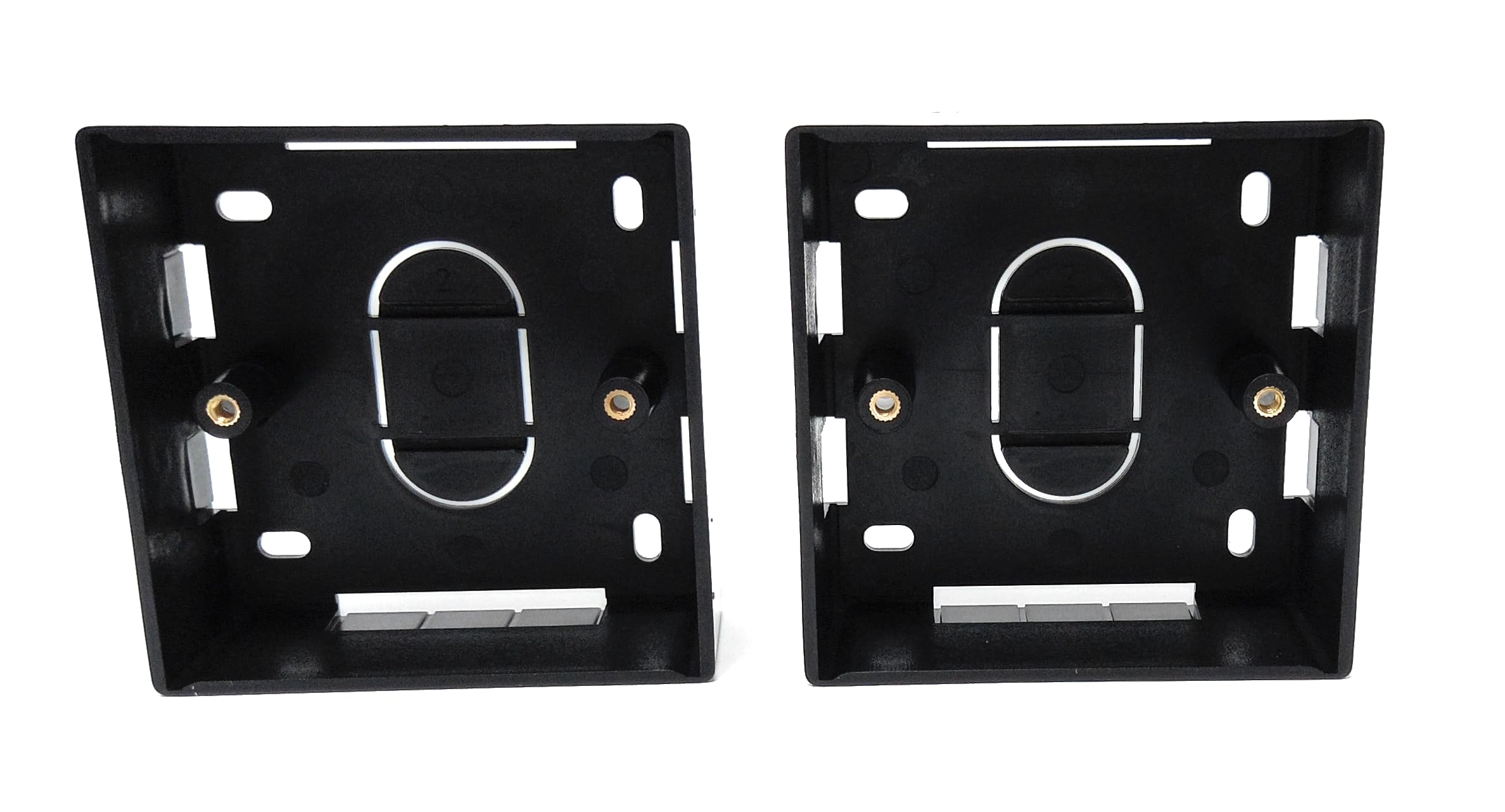 1-Gang Surface Mount Back Box Black Pattress Box 86mm x 86mm x 32mm, Durable Wall-Mounted Electrical & Network Faceplate Housing (2) - Image 2