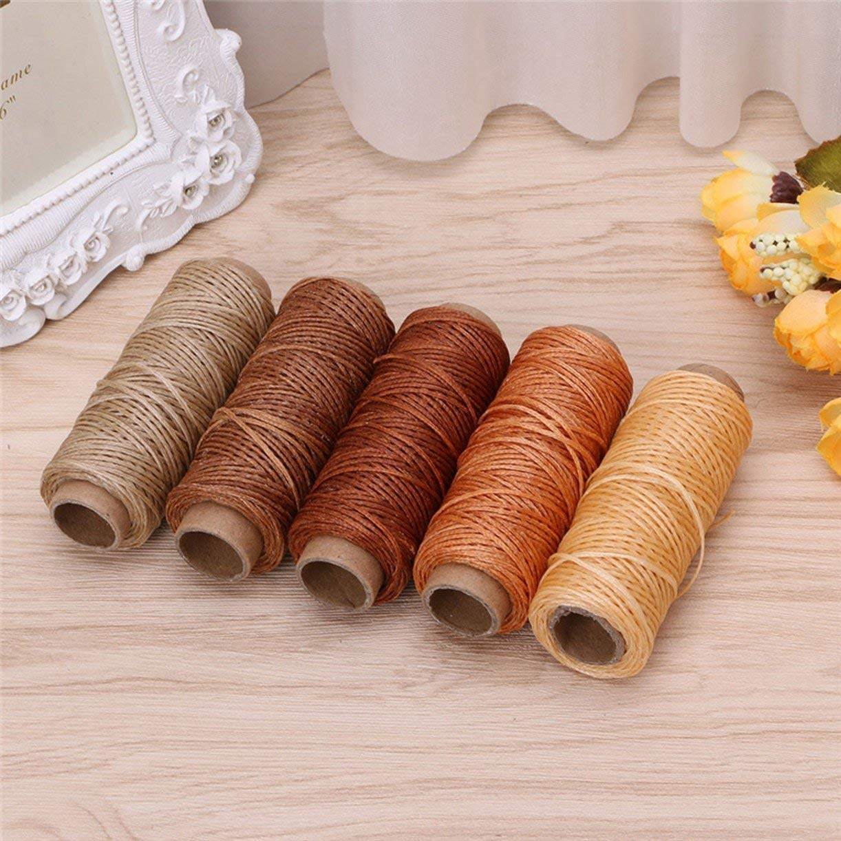 ZHONGJIUYUAN 38color 0.88mm 150D Cucire Cuoio Filo Cerato Per Scalpello Punteruolo Scarpe Bagagli Riparazione filo cera