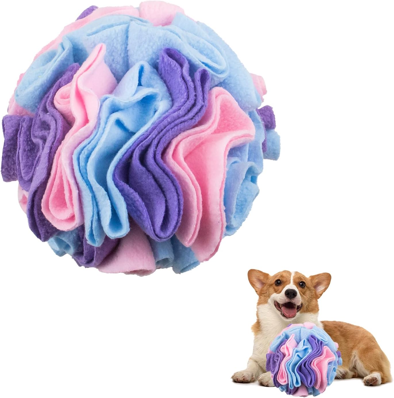 Nyicey Dogs Pet Snuffle Ball, Interactive Dog Toys Ball Sniffing Mat Pad Dog Puzzle Toys for Training Relieve Eating