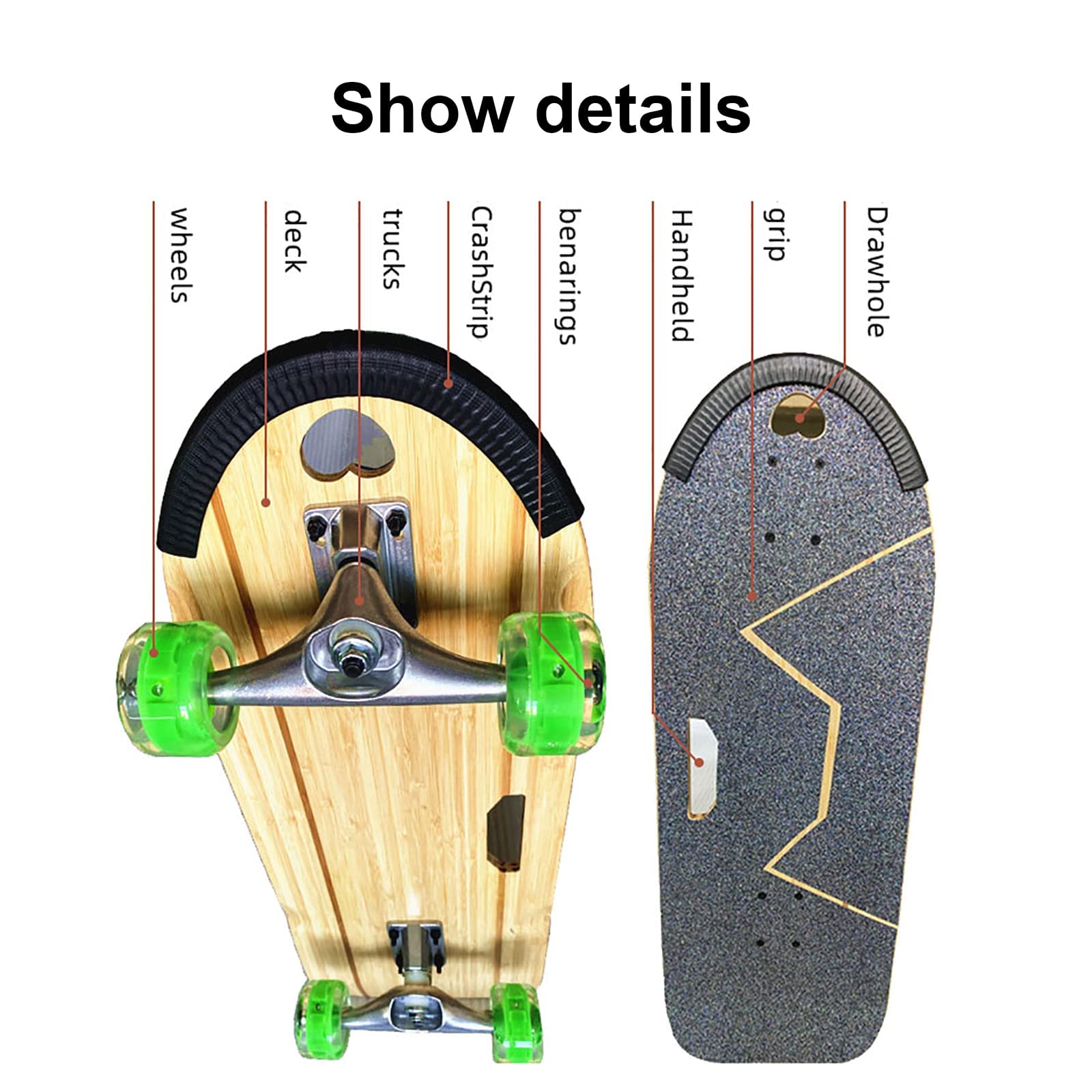 KIDDEX Hunde-Skateboard mit Surfständer, Haustier-Skateboard, Skateboard mit bunten PU-Rädern für Englisch-Französische Bulldogge, Starke Brettoberfläche, Schwerkrafthalterung 80x30cm