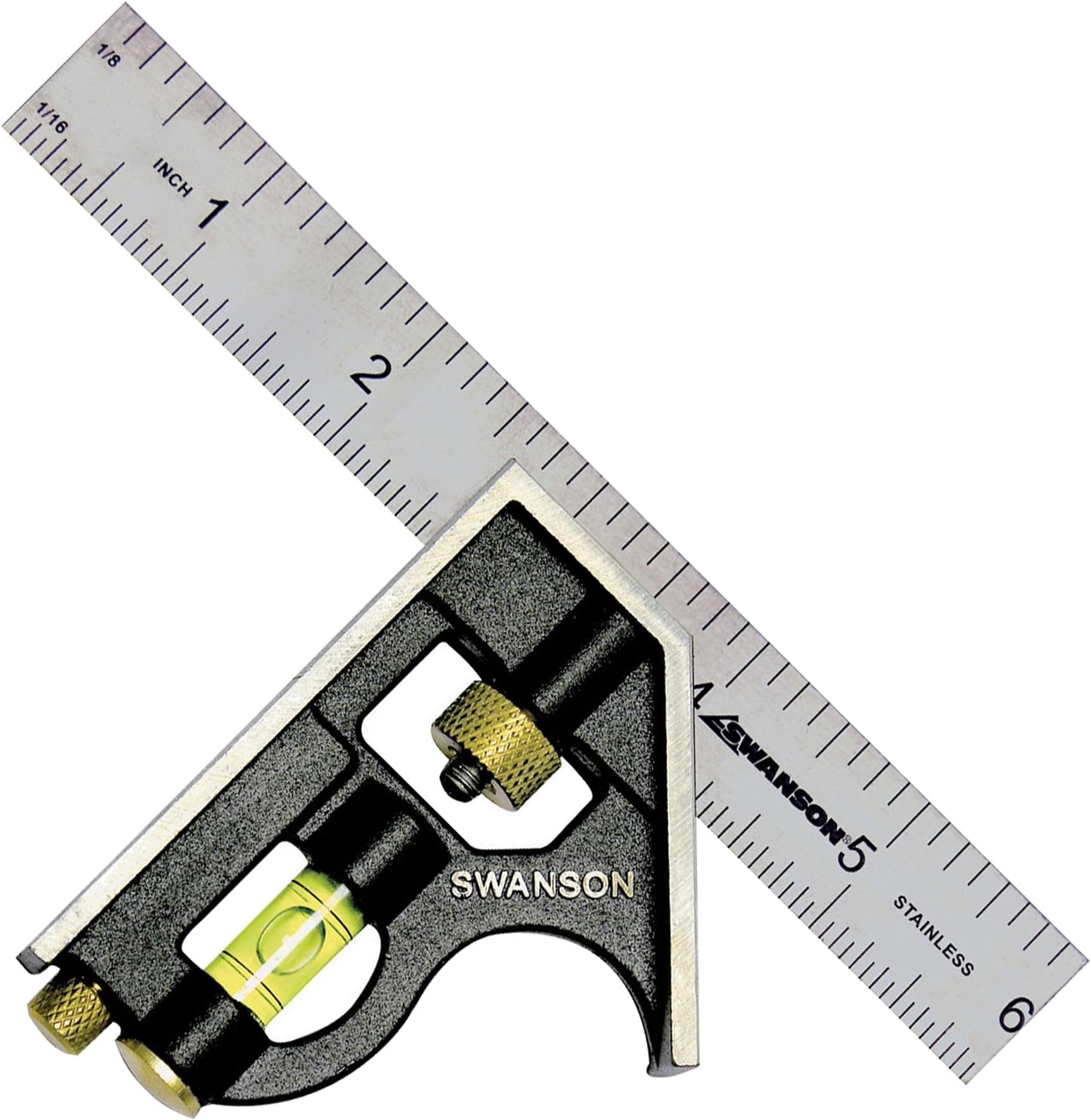 Swanson 6 in. Combination Square, Zinc Head, Stainless Blade (TC130)