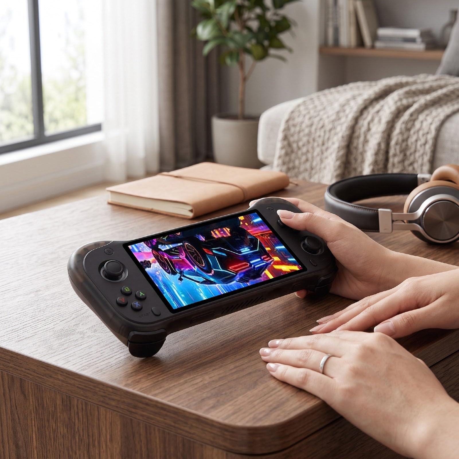 Console di Gioco Portatile con Doppie Leve Hall Analogiche, per