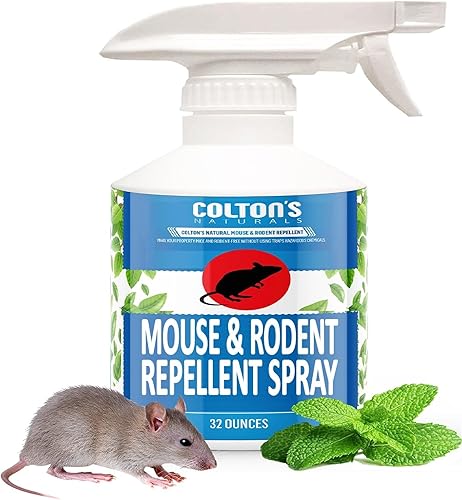 Colton's Naturals Repelente de ratones, 32 onzas, aerosol repelente de ratones, aceite de menta 100% natural para repeler ratones, repelente de