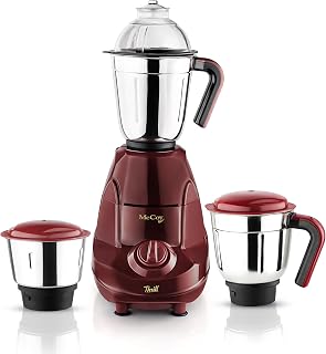 McCoy Thrill 750 Watts Mixer Grinder | 3 SS Jars | Powerful Motor |2 Year Warranty on Product | 5 Year Warranty on Motor |... Price In India